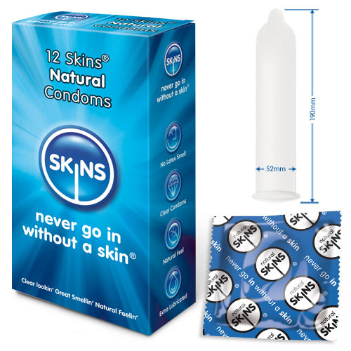 Skins Condoms Natural 12 Pack Skins Condoms Natural 12 Pack